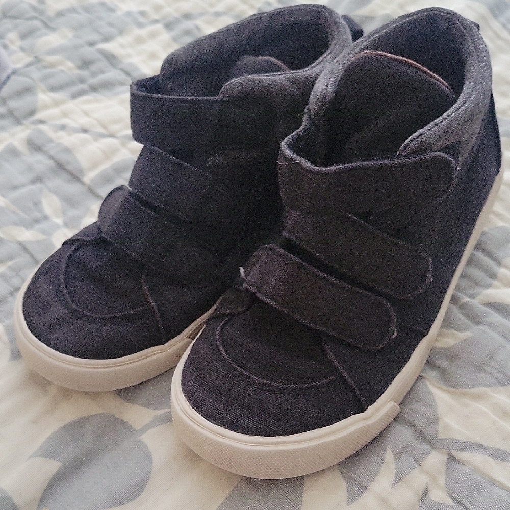Kids Black High-Top Sneakers